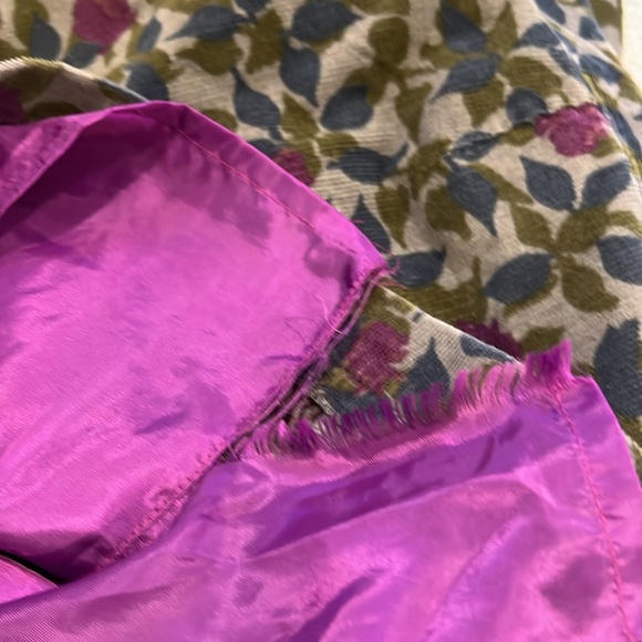 Boden Floral Needlecord Corduroy Frill Ruffle Skirt Size 8 Green Purple - Picture 5 of 7